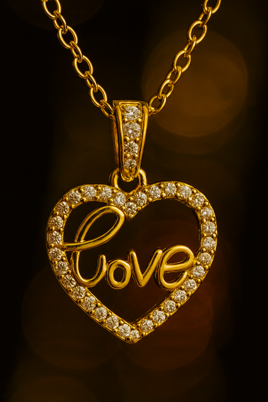Eternal Love Heart Set – Artificial Jewellery Pendant & Earrings